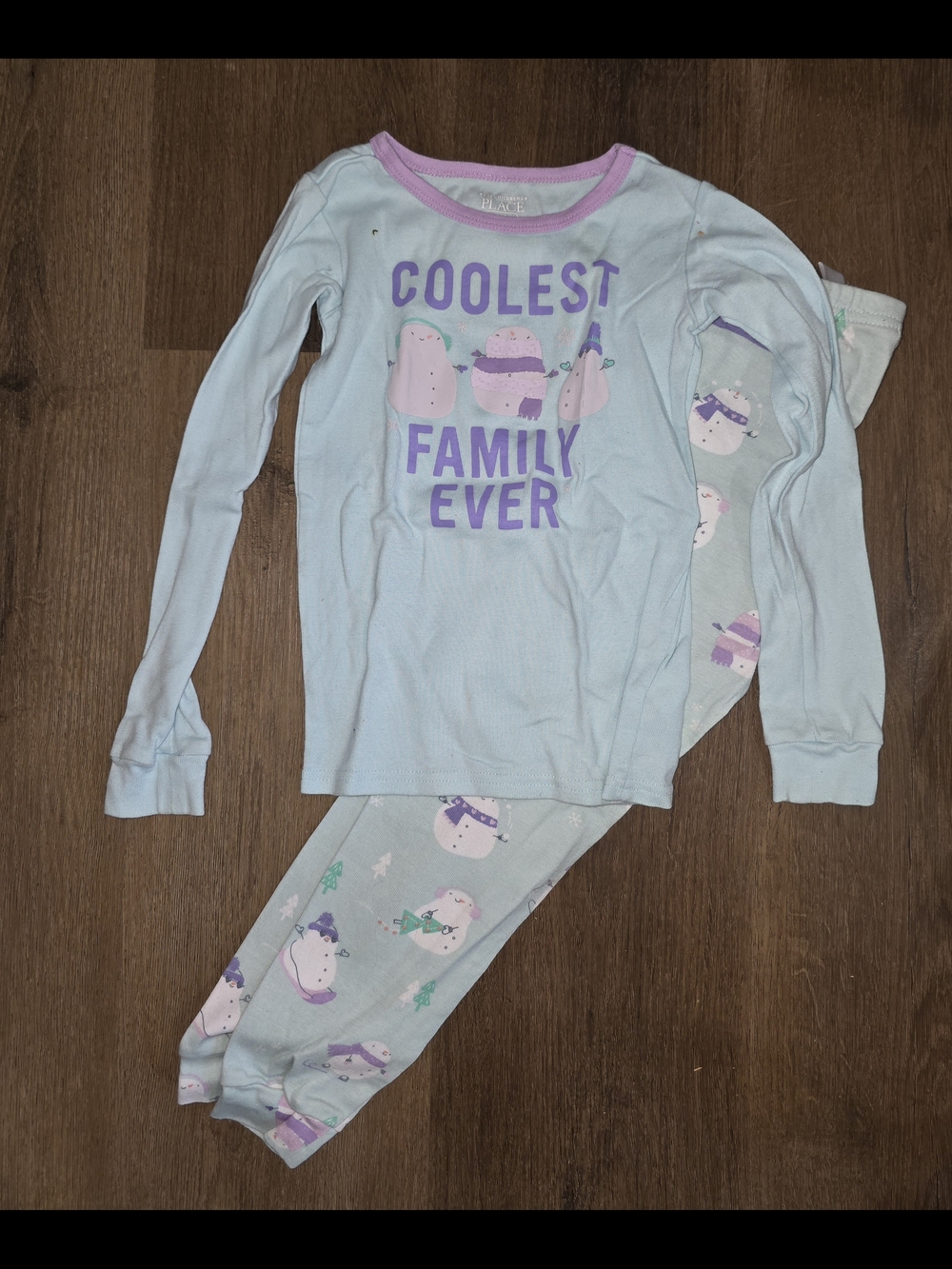 Kids Light Blue 'Coolest Family Ever' Pajama Set